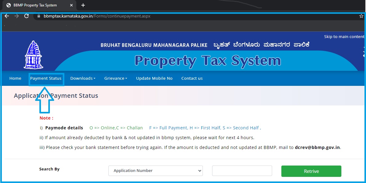 BBMP Property Tax Online Payment 202425